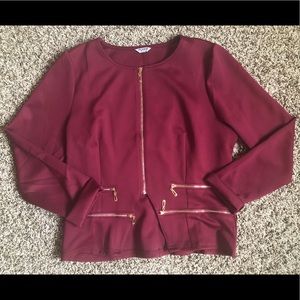 Burgundy blazer